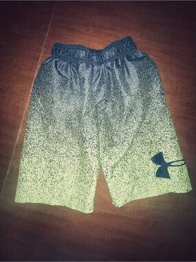 Under Armour Boys Black and Yellow Ombre Swim Trunks